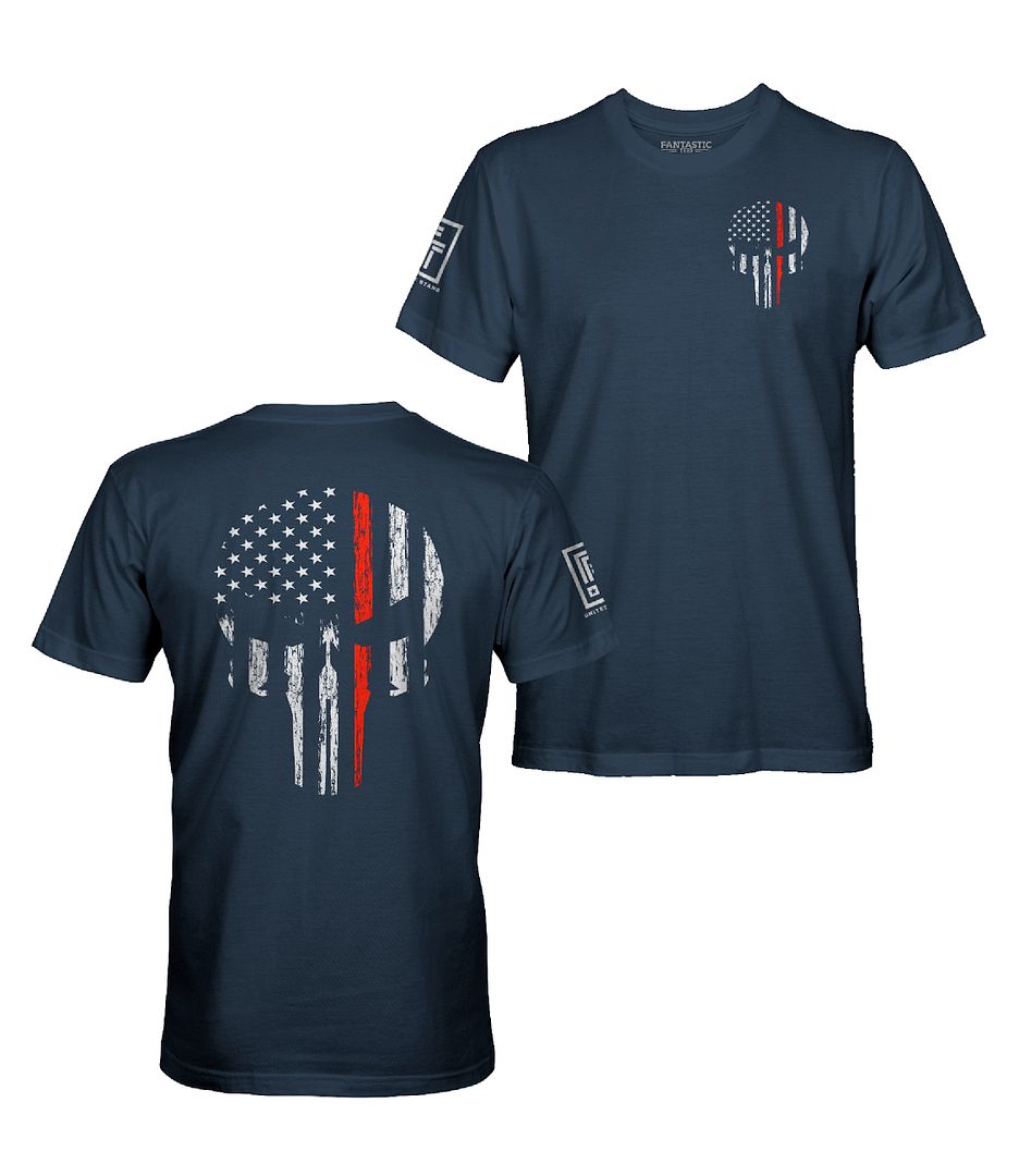 Red Line Skull T-Shirt