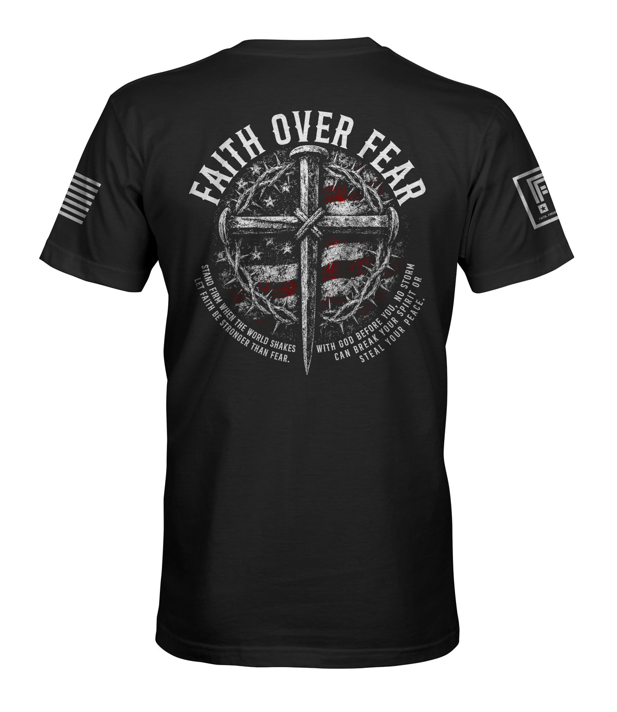 Faith Over Fear Nail Cross T-Shirt