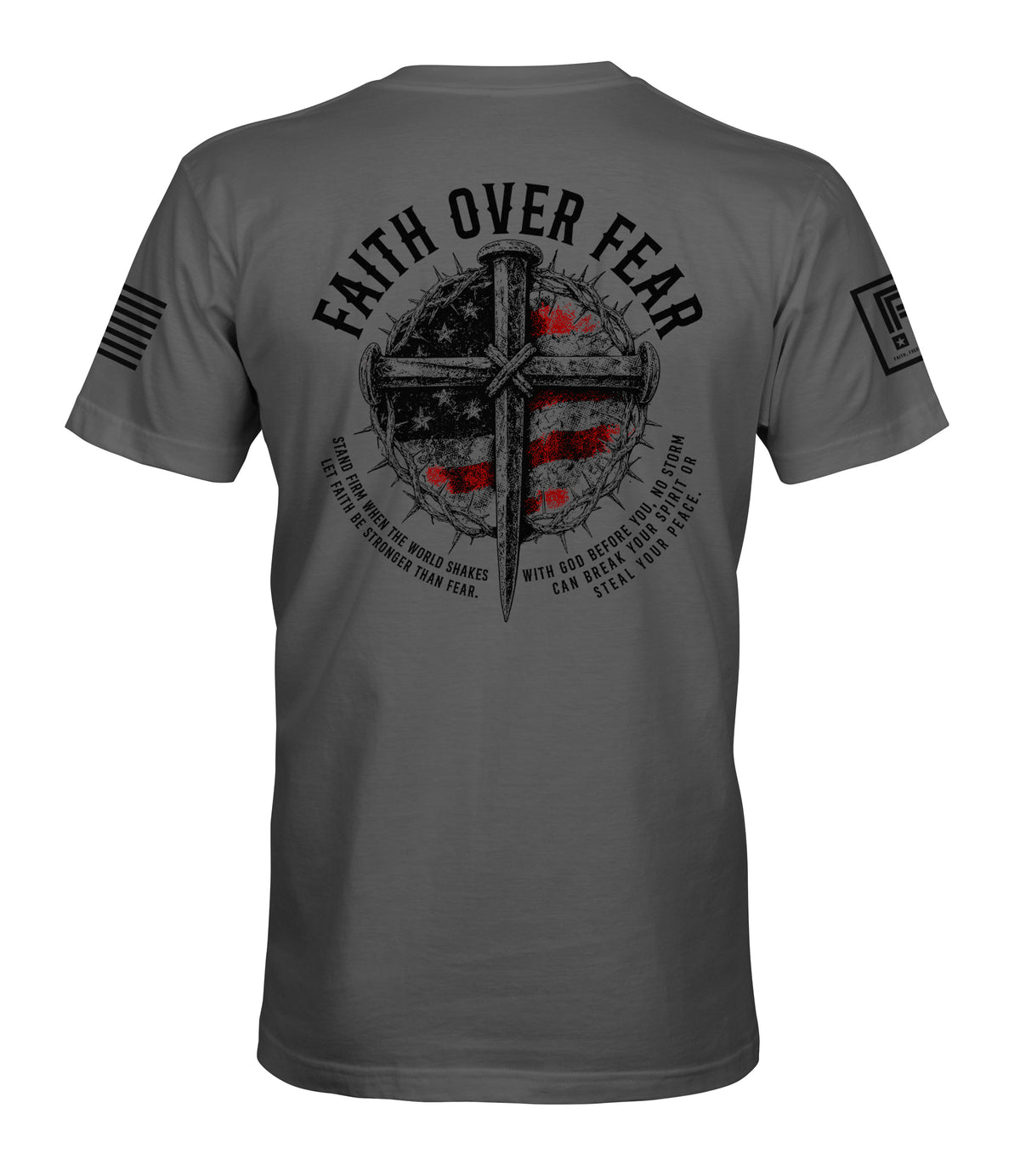 Faith Over Fear Nail Cross T-Shirt
