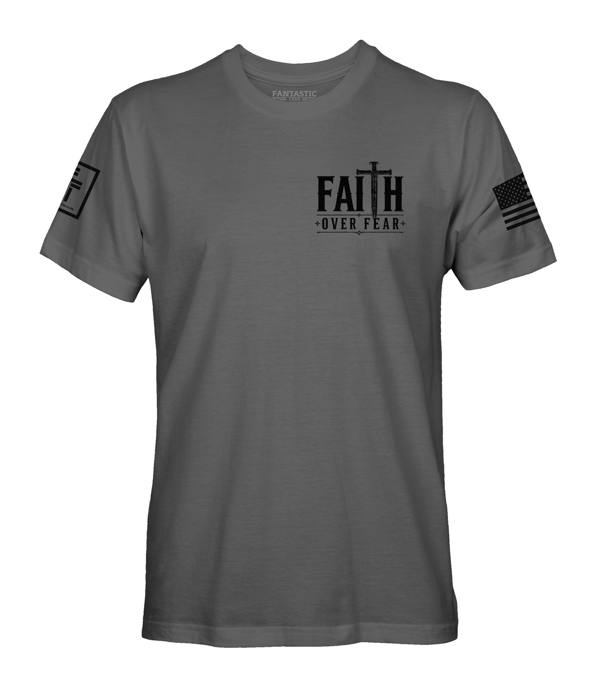 Faith Over Fear Nail Cross T-Shirt