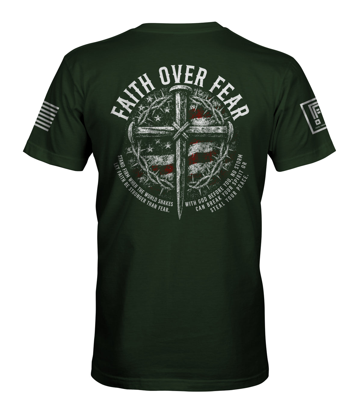 Faith Over Fear Nail Cross T-Shirt