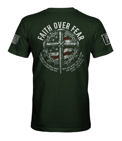 Faith Over Fear Nail Cross T-Shirt
