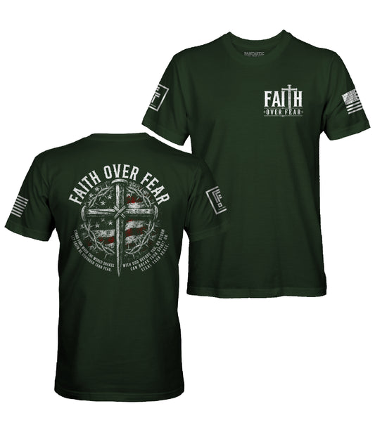 Faith Over Fear Nail Cross T-Shirt