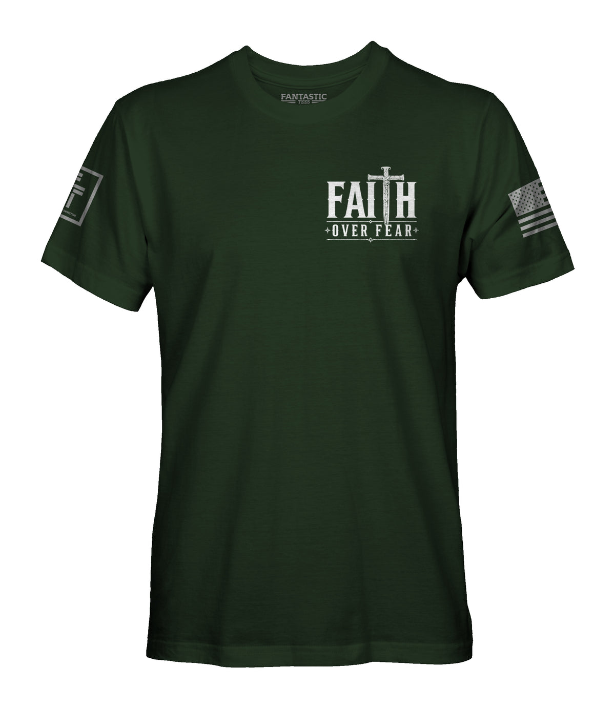 Faith Over Fear Nail Cross T-Shirt