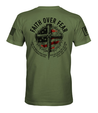 Faith Over Fear Nail Cross T-Shirt