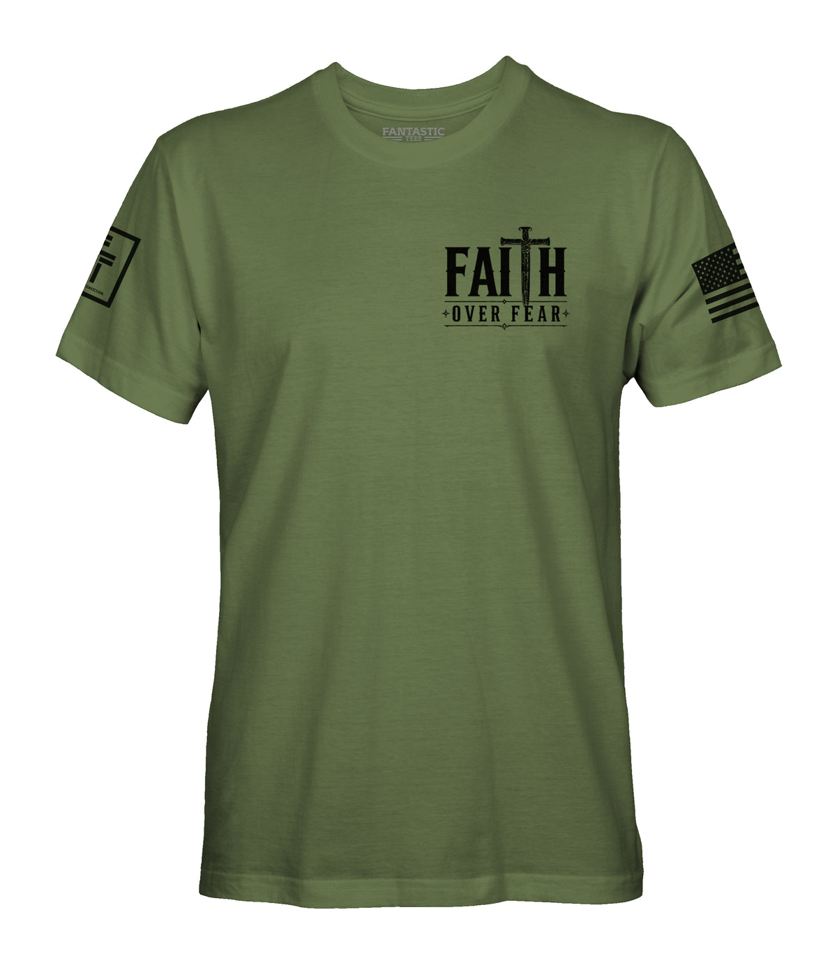 Faith Over Fear Nail Cross T-Shirt