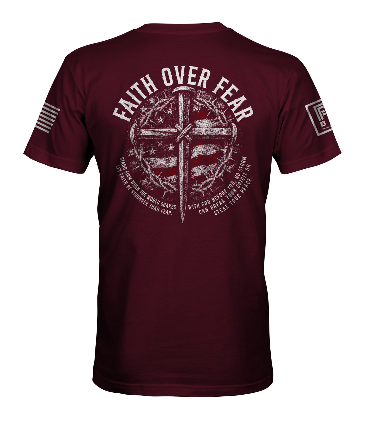 Faith Over Fear Nail Cross T-Shirt