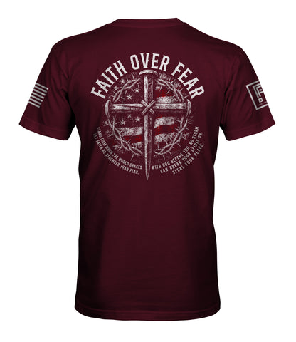 Faith Over Fear Nail Cross T-Shirt
