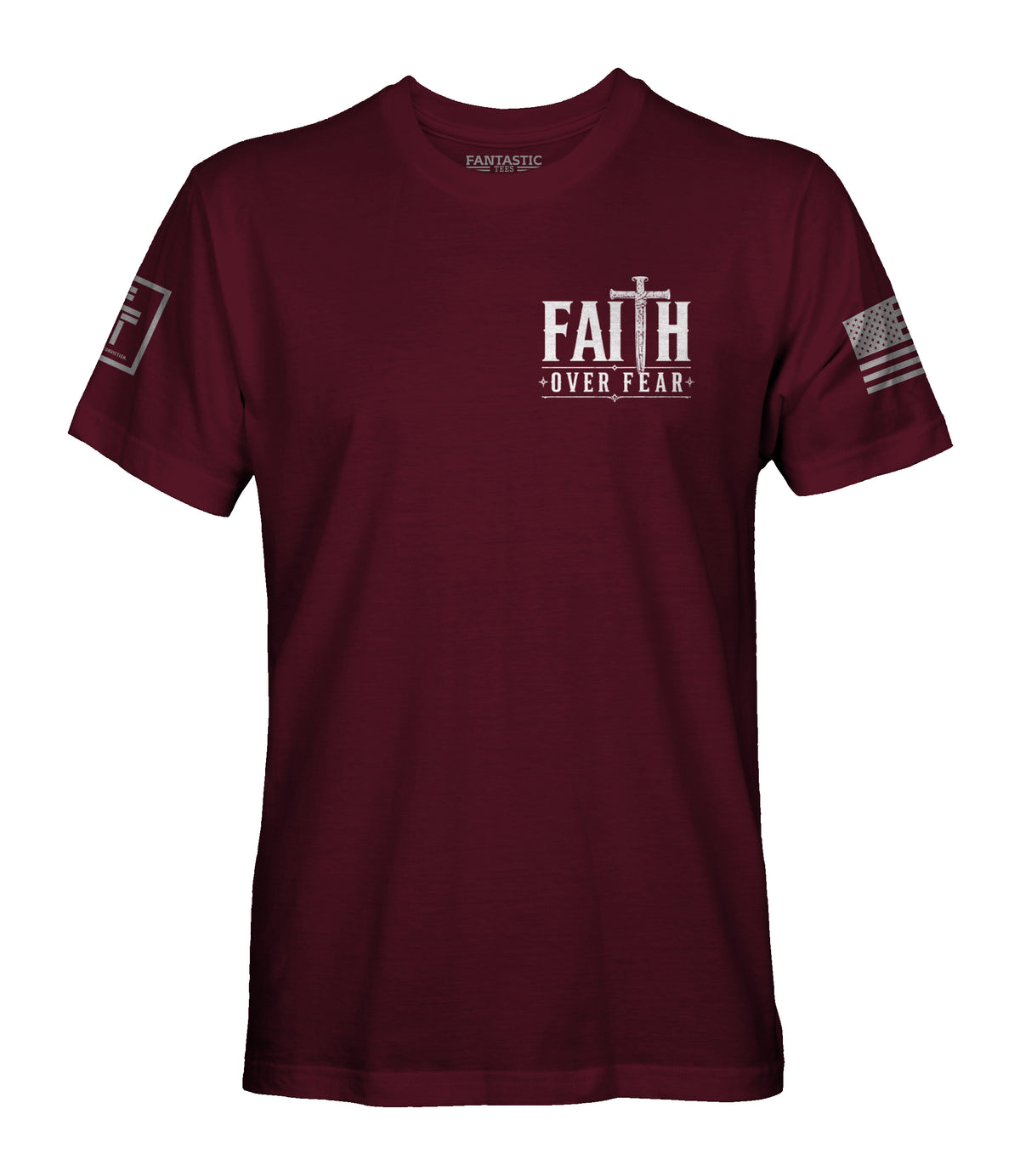Faith Over Fear Nail Cross T-Shirt