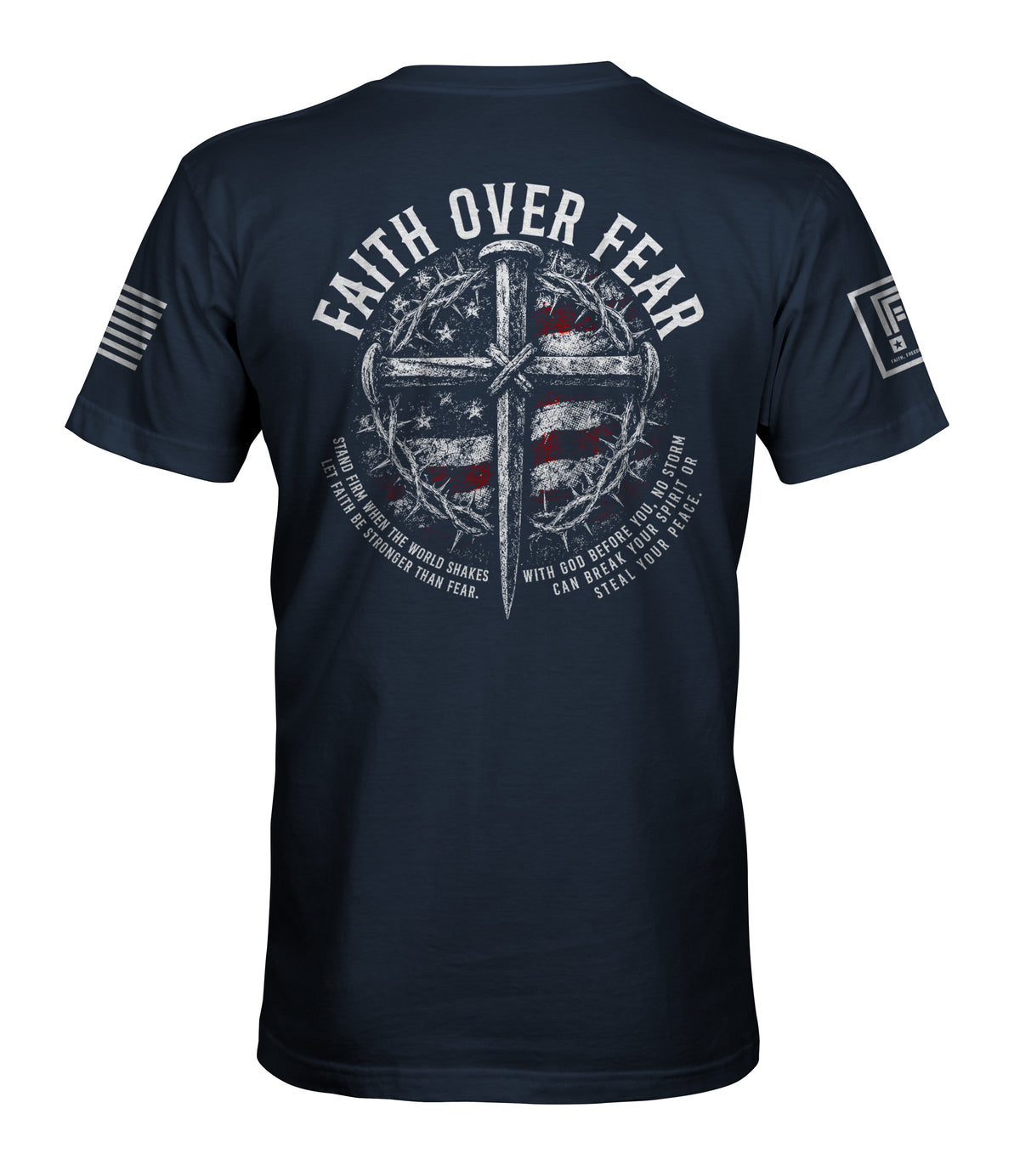 Faith Over Fear Nail Cross T-Shirt