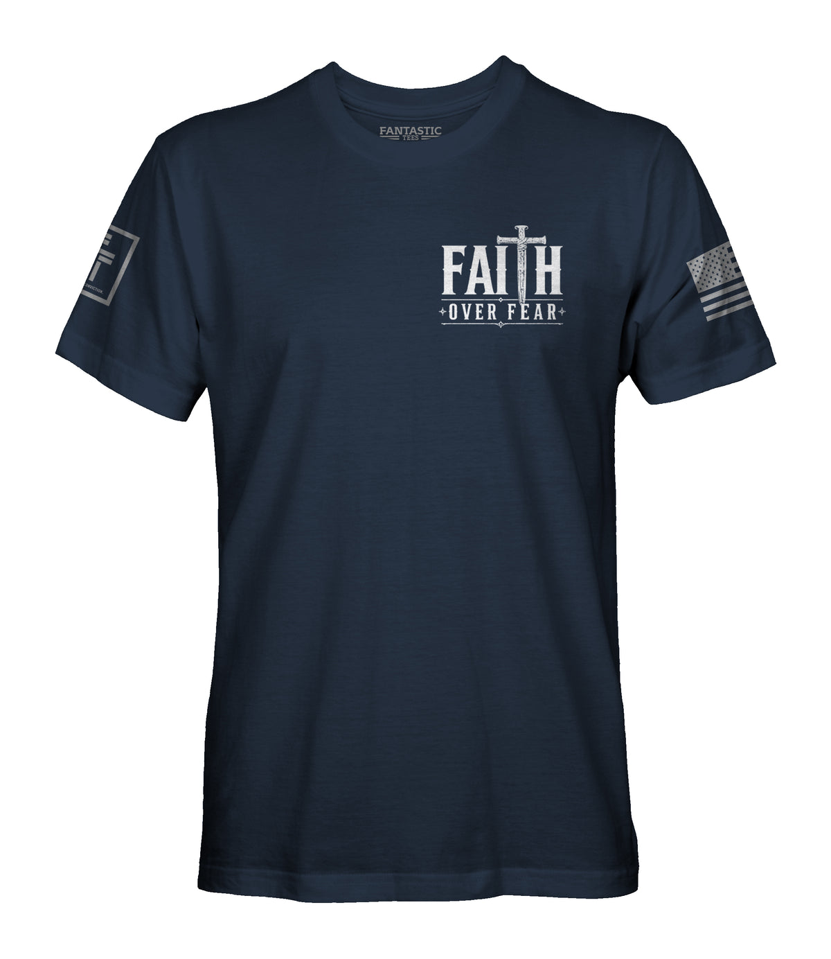 Faith Over Fear Nail Cross T-Shirt