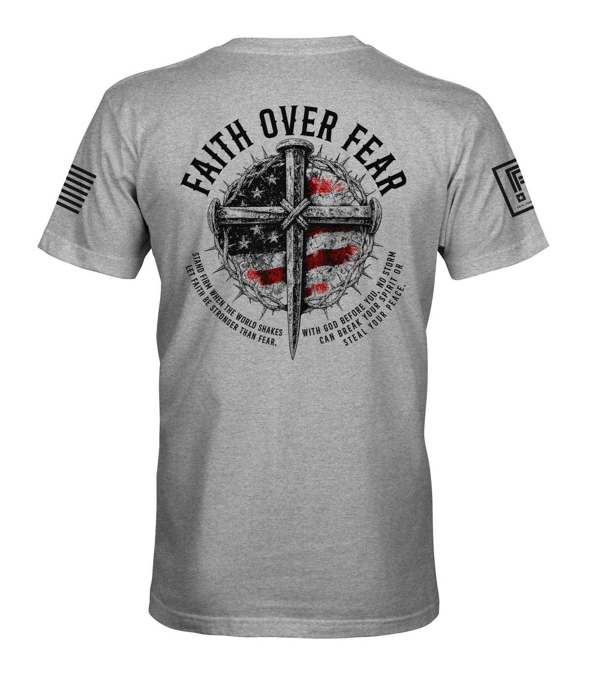 Faith Over Fear Nail Cross T-Shirt