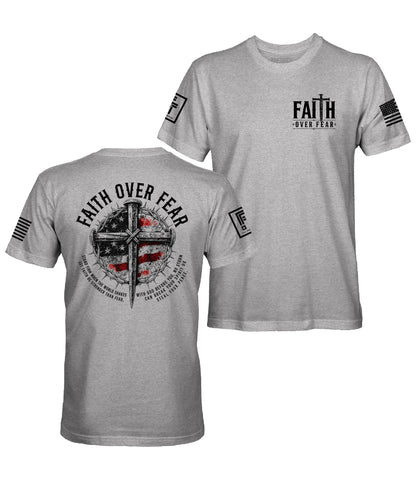 Faith Over Fear Nail Cross T-Shirt