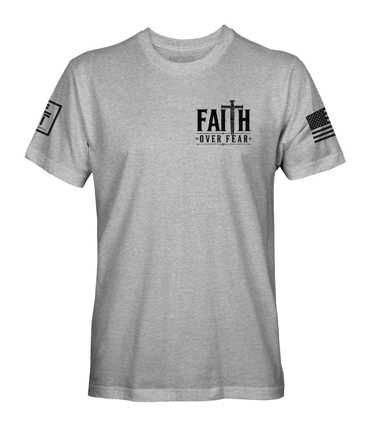 Faith Over Fear Nail Cross T-Shirt