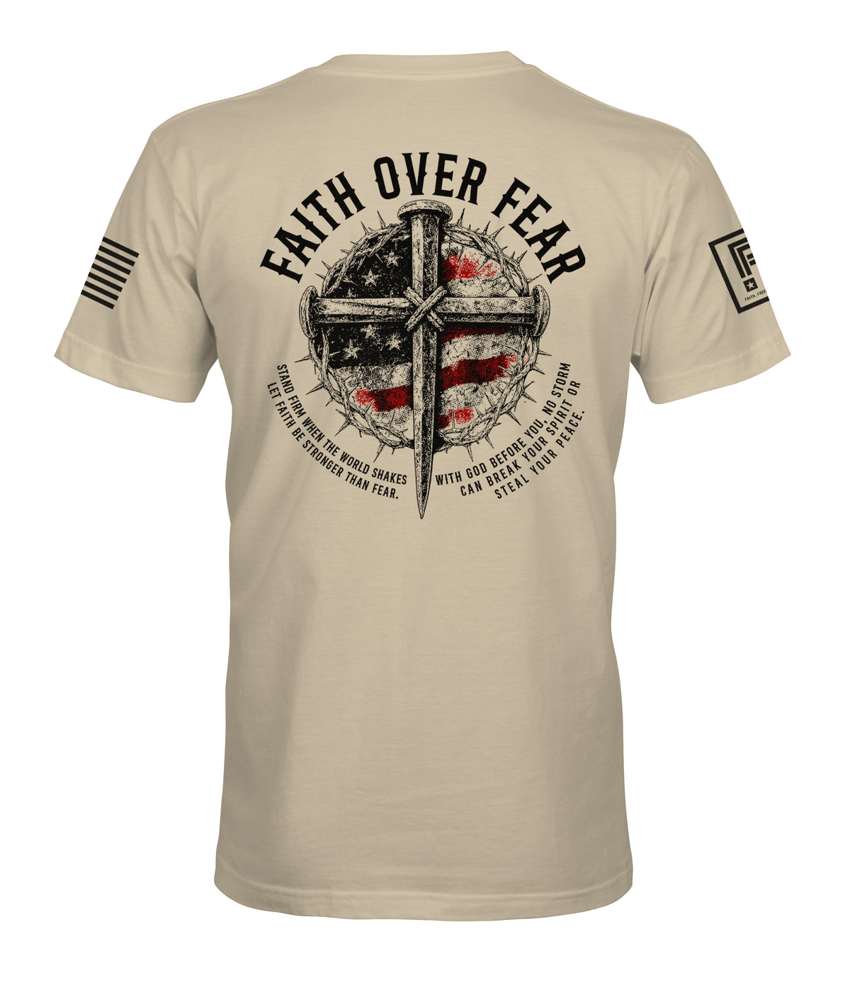 Faith Over Fear Nail Cross T-Shirt