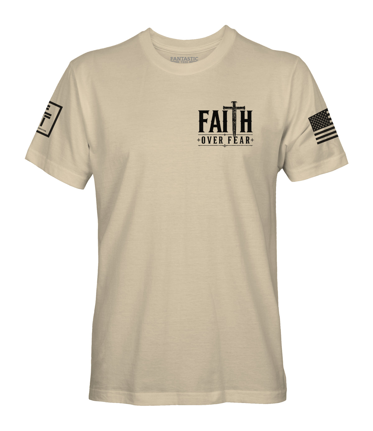 Faith Over Fear Nail Cross T-Shirt