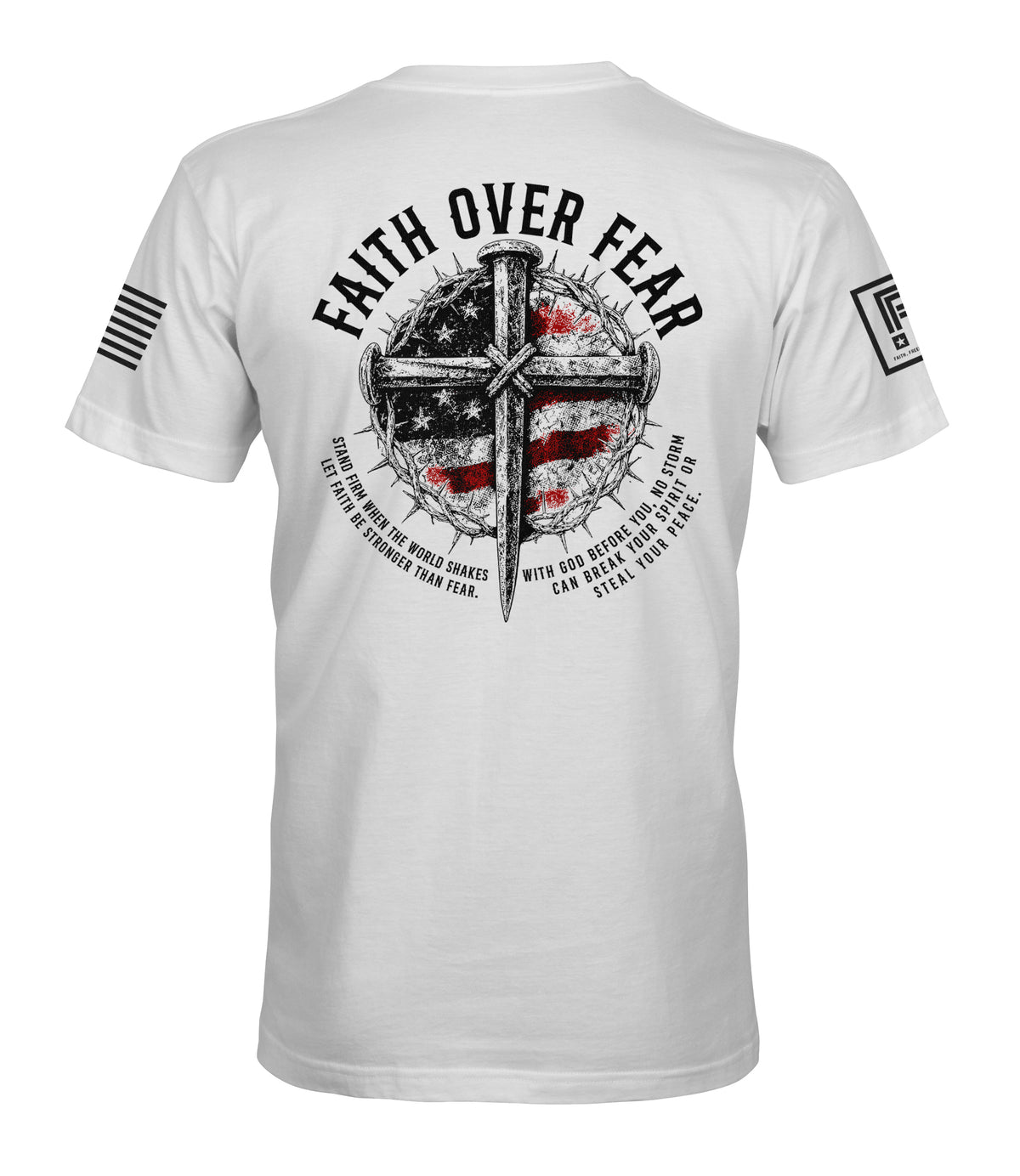 Faith Over Fear Nail Cross T-Shirt