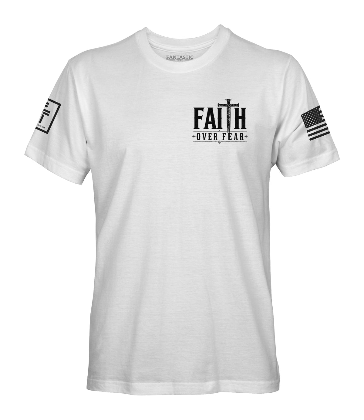 Faith Over Fear Nail Cross T-Shirt