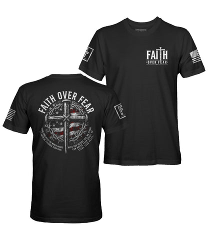Faith Over Fear Nail Cross T-Shirt