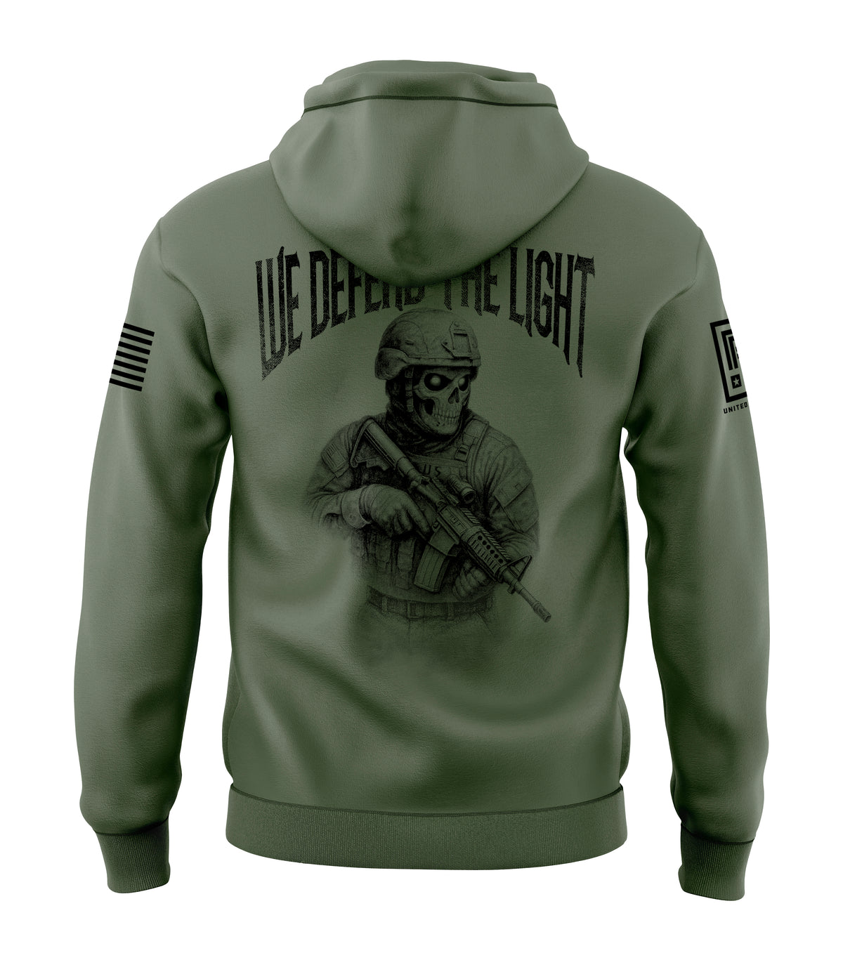 In Darkness We Defend the Light Men's Patriotic Sweatshirt