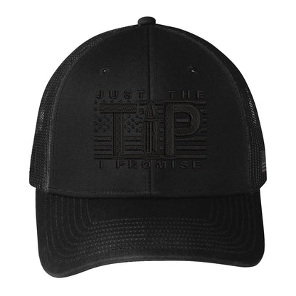 Just The Tip Blackout Trucker Hat