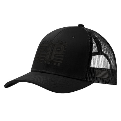 Just The Tip Blackout Trucker Hat