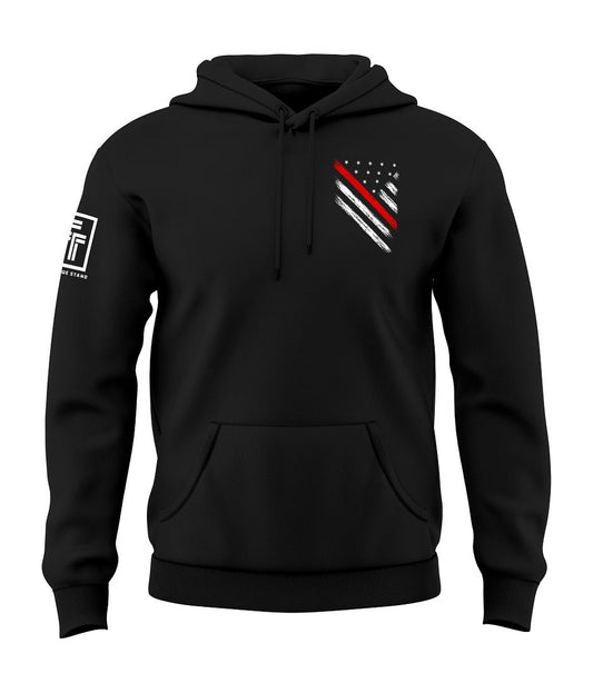 Red Line Flag Hoodie Sweatshirt