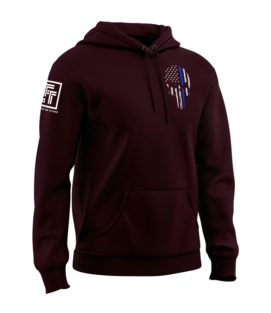 Blue Line Skull Sweatshirt