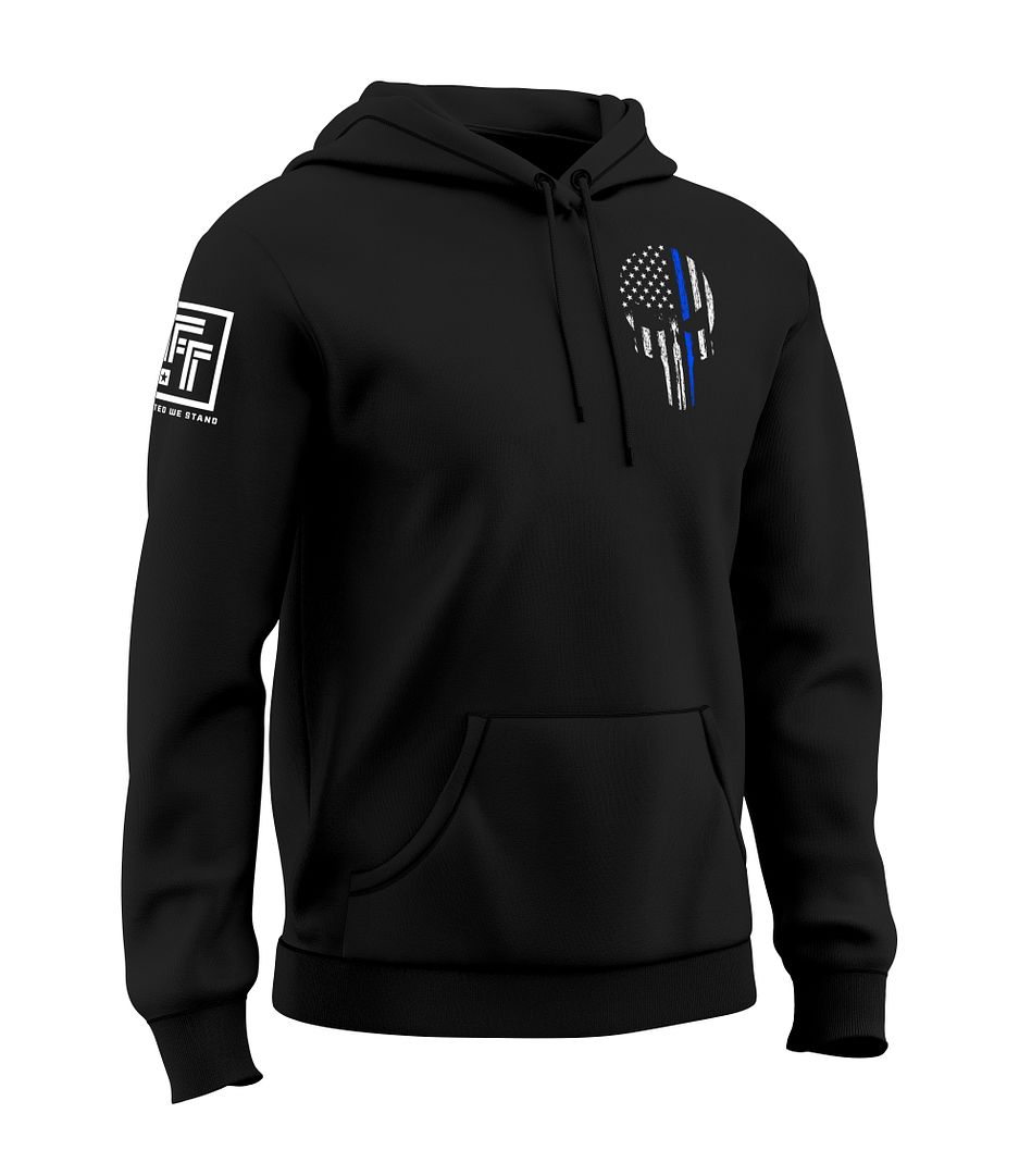 Blue Line Skull Sweatshirt