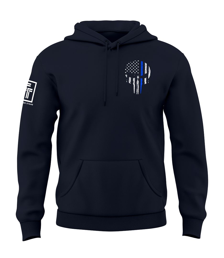 Blue Line Skull Sweatshirt