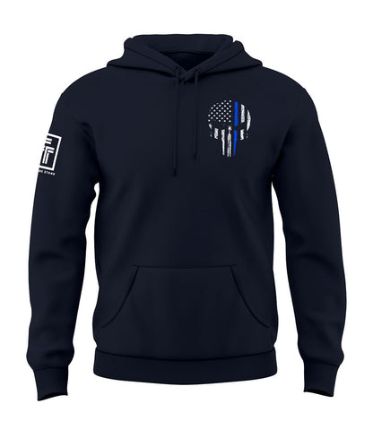 Blue Line Skull Sweatshirt