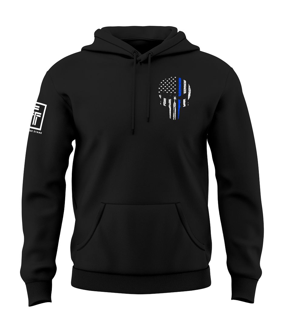 Blue Line Skull Sweatshirt
