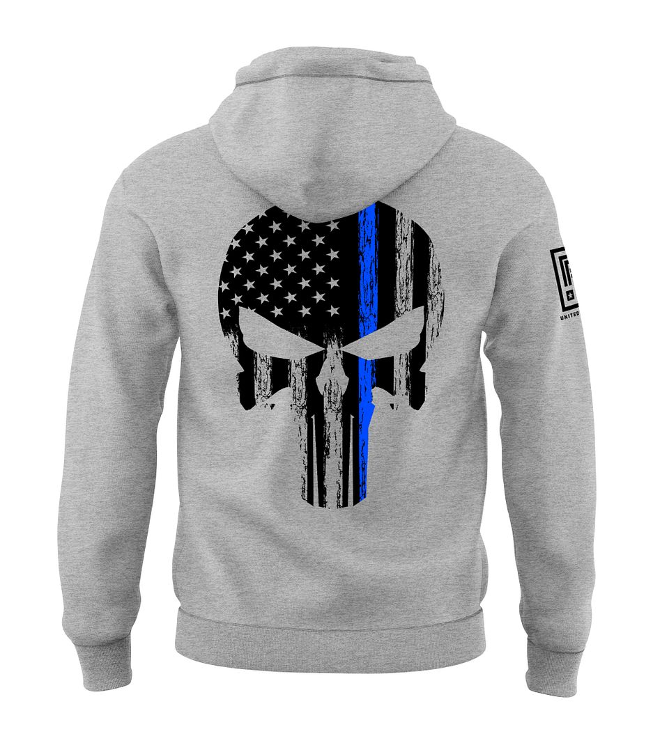 Blue Line Skull Sweatshirt
