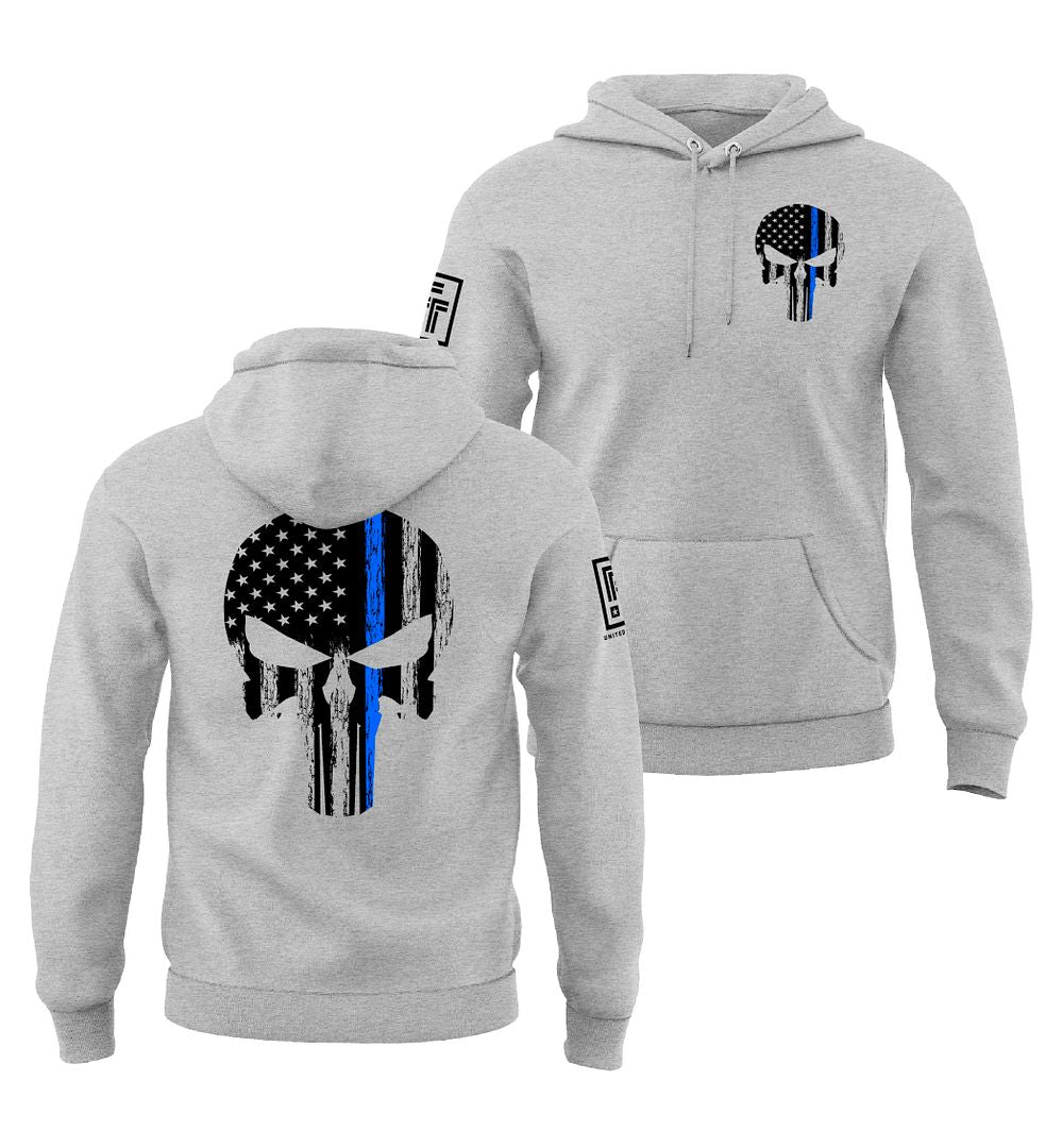 Blue Line Skull Sweatshirt