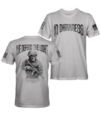 In Darkness We Defend The Light Men's Patriotic T-Shirt