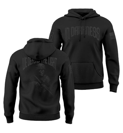 In Darkness We Defend the Light Men's Stealth Patriotic Sweatshirt