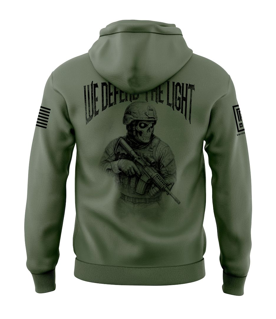 In Darkness We Defend the Light Men's Patriotic Sweatshirt