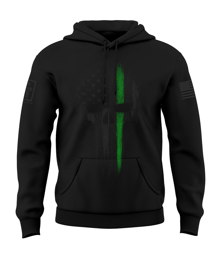 Green Line Skull Flag Stealth Sweatshirt