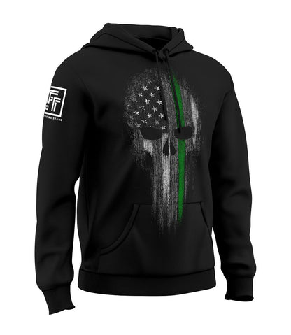 Green Line Skull Flag Sweatshirt