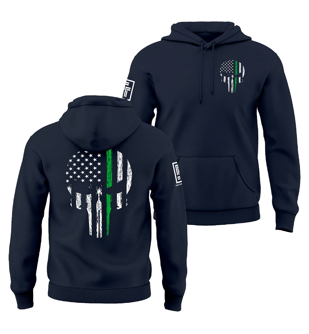 Green Line Skull Sweatshirt
