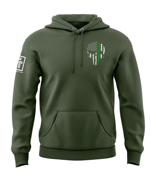 Green Line Skull Sweatshirt