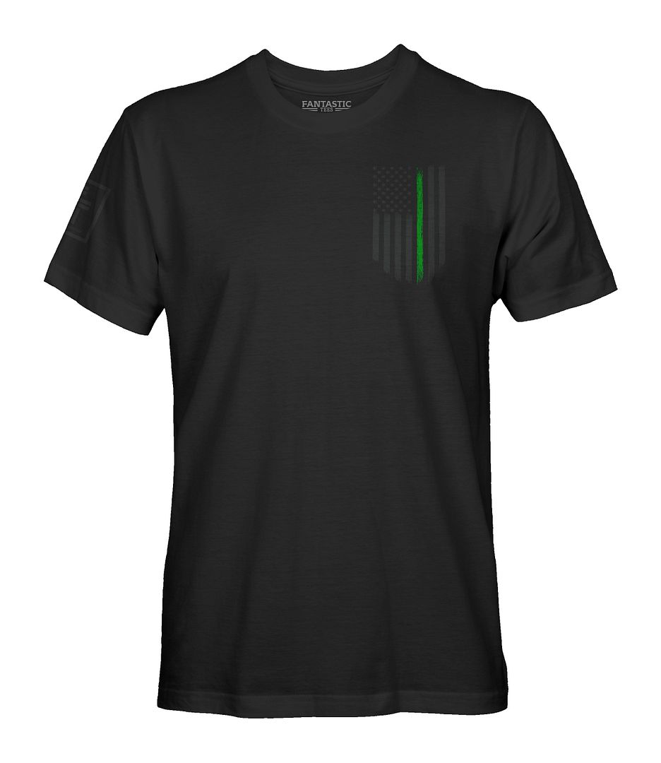 Thin Green Line Flag Stealth T-Shirt