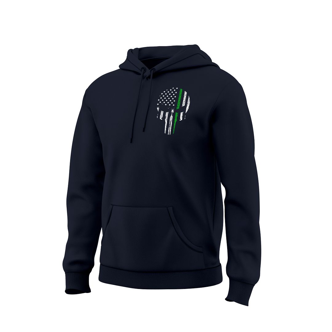 Green Line Skull Sweatshirt