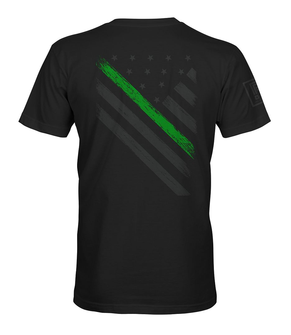 Green Line Flag Stealth T-shirt