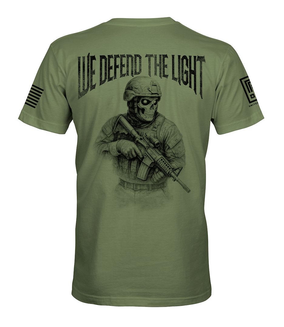 In Darkness We Defend The Light Men's Patriotic T-Shirt