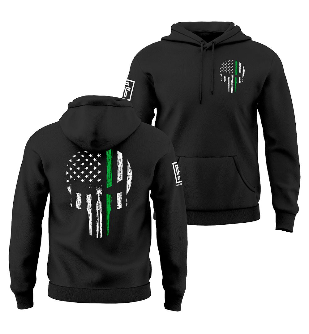 Green Line Skull Sweatshirt