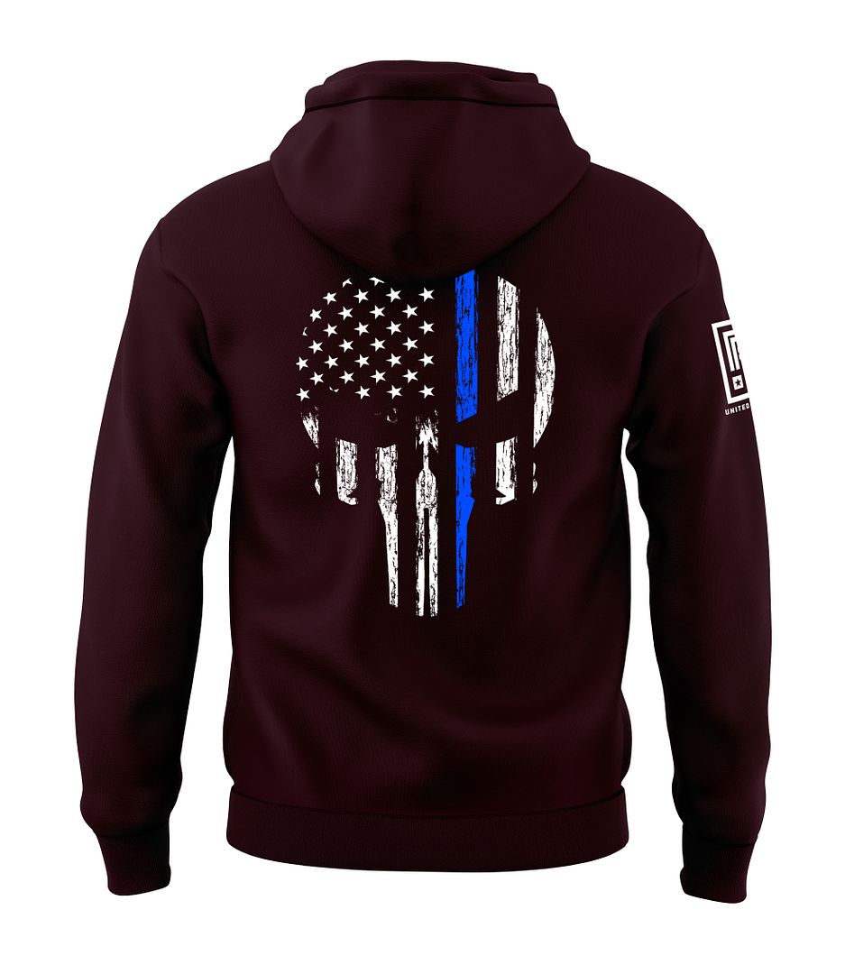Blue Line Skull Sweatshirt