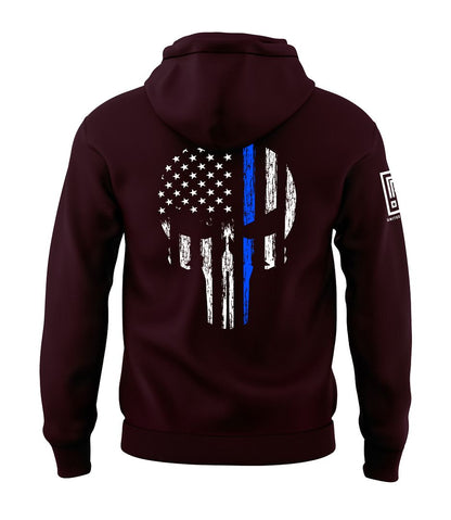 Blue Line Skull Sweatshirt