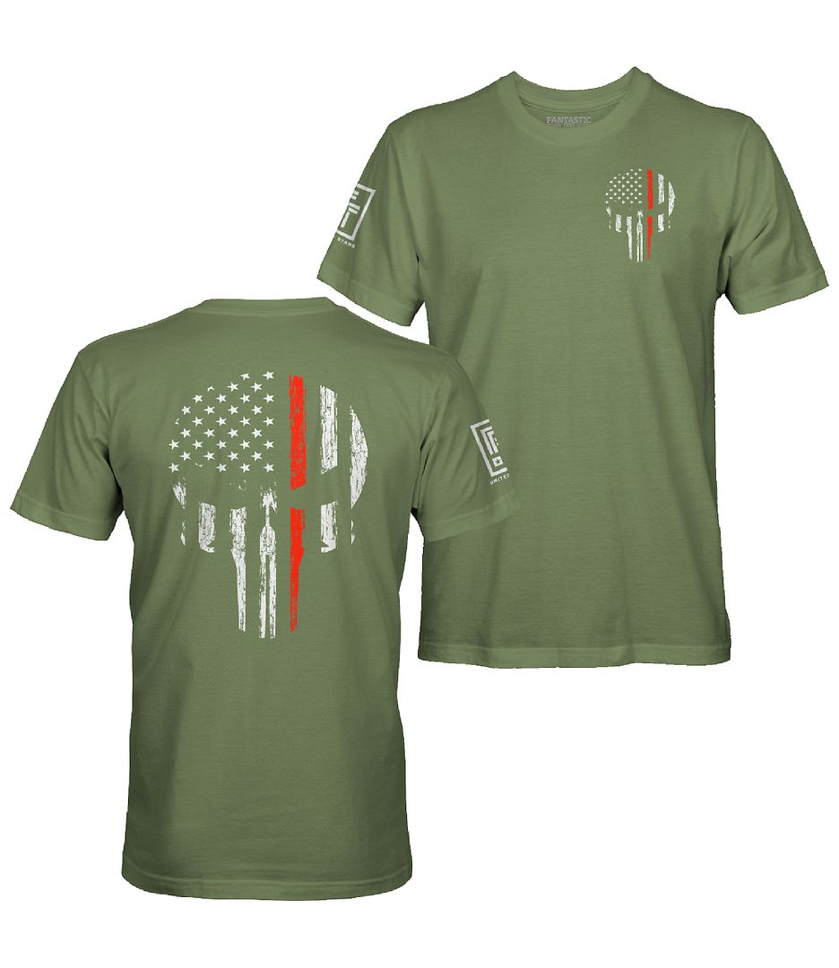 Red Line Skull T-Shirt
