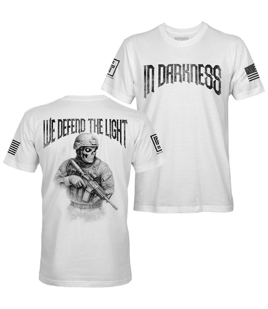 In Darkness We Defend The Light Men's Patriotic T-Shirt